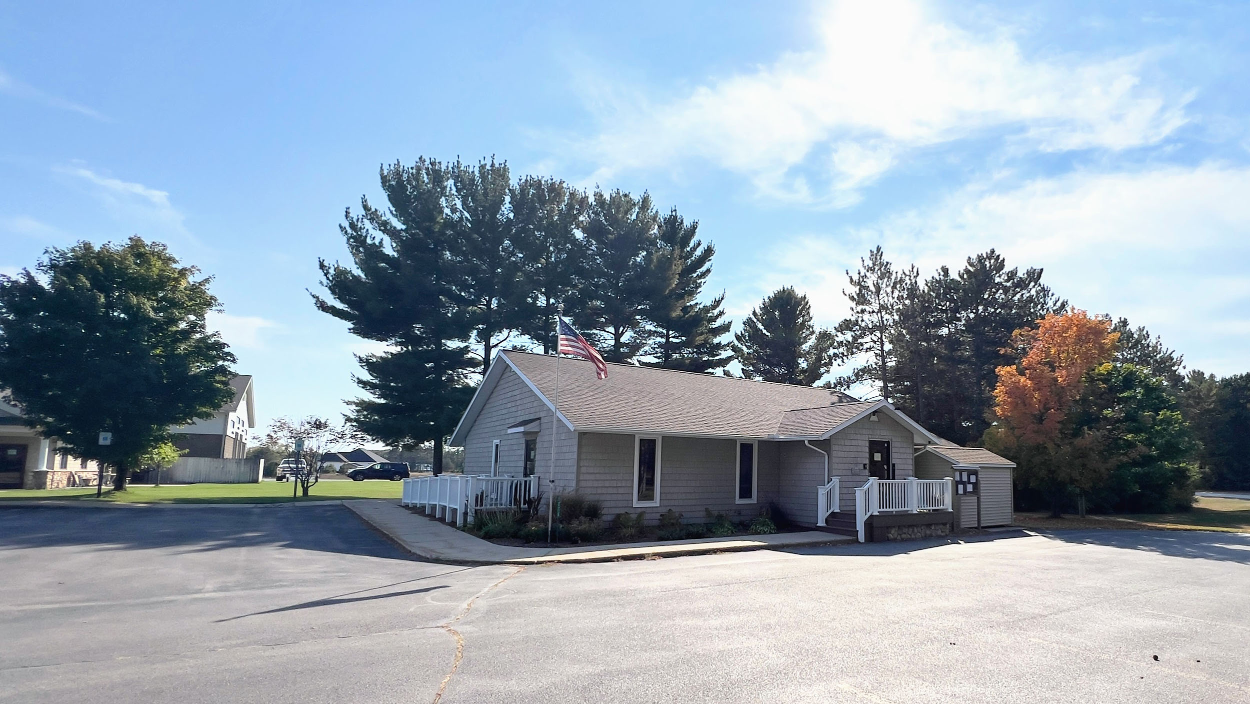 Exterior of Almira Township Office Building