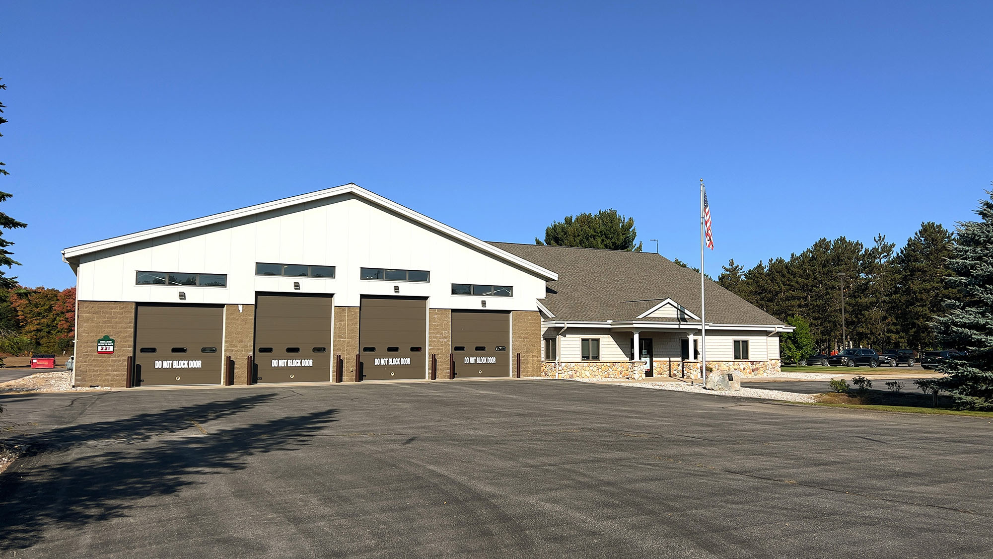 Exterior of Almira Township Fire & EMS Building